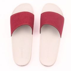 Dép quai ngang da bò Đỏ phấn HISHOO U111