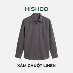 Áo Sơ Mi Tay Dài Nữ Relax Form Rộng, Cổ Thường, Lai Ngang Linen Solene Vải Mềm Mát HISHOO A2G003