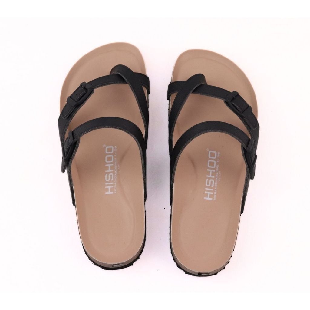 Dép đế trấu birken xỏ ngón Crosshatch Premium HISHOO B098