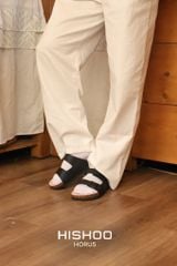 Dép đế trấu birken 2 khoá premium HISHOO B093