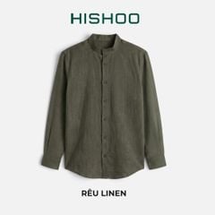 Áo Sơ Mi Tay Dài Nữ Relax Form Rộng, Cổ Tàu Vuông, Lai Ngang Linen Solene Vải Mềm Mát HISHOO A2G002