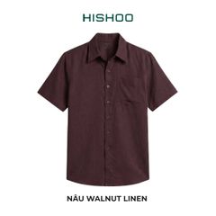 Áo Sơ Mi Nam Relax Form Rộng, Cổ Thường, Lai Ngang Linen Solene Vải Mềm Mát HISHOO A1T003