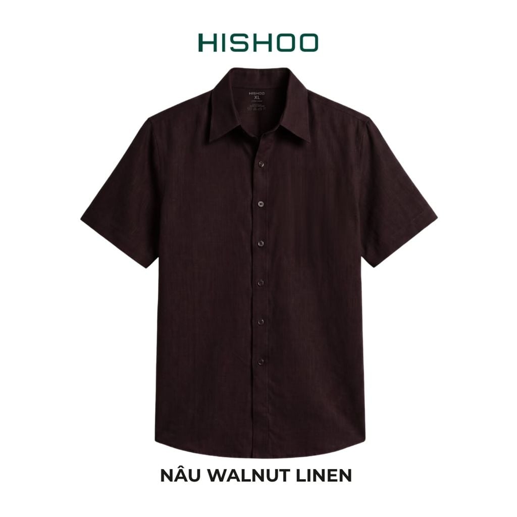 Áo Sơ Mi Nữ Relax Form Rộng, Cổ Thường, Lai Ngang Linen Solene Vải Mềm Mát HISHOO A1G003