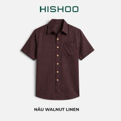 Áo Sơ Mi Nam Nút Gỗ Relax Form Rộng, Cổ Thường, Lai Ngang Linen Solene Vải Mềm Mát HISHOO A1T003