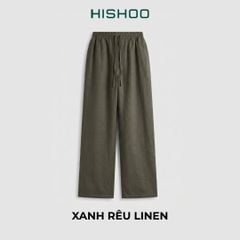 Quần dài nam Linen Solene HISHOO Thoáng mát giữ form mặc đi chơi đi làm Q3T001