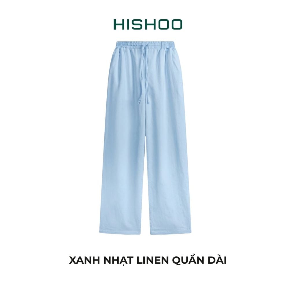 Quần dài Linen Nữ Lưng Thun, Hishoo basic mặc đi chơi, đi làm HISHOO Q3G001