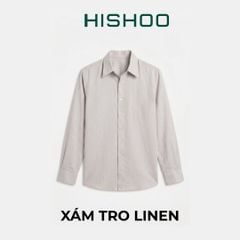 Áo Sơ Mi Tay Dài Nữ Relax Form Rộng, Cổ Thường, Lai Ngang Linen Solene Vải Mềm Mát HISHOO A2G003
