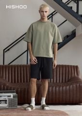 Dép quai ngang Nubuck Xanh rêu HISHOO U111