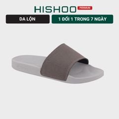 Dép quai ngang da bò Xám da lộn HISHOO U111