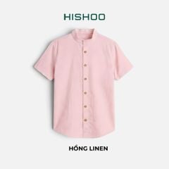 Áo Sơ Mi Nữ Nút Gỗ Relax Form Rộng, Cổ Tàu Vuông, Lai Ngang Linen Solene Vải Mềm Mát HISHOO A1G002