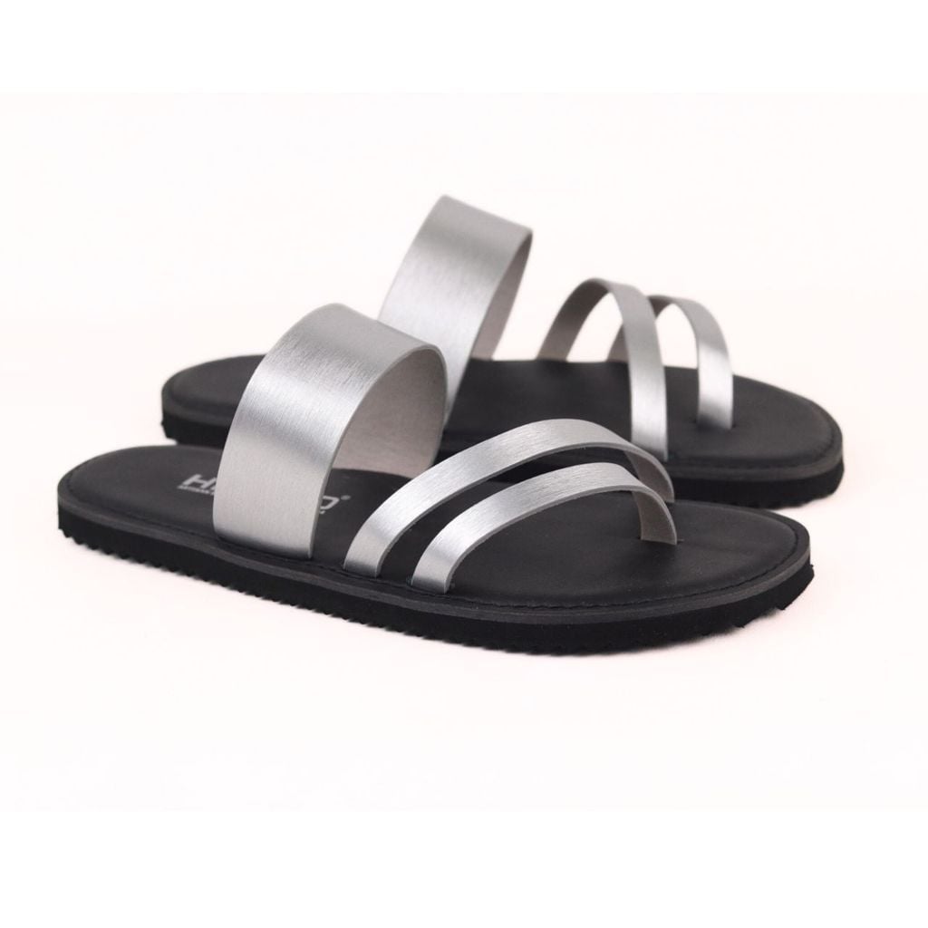 Dép lê bệt Daily Trek sandal (sandal đi bộ đường dài) Nam xỏ ngón Bạc lót da premium Felix HISHOO P035