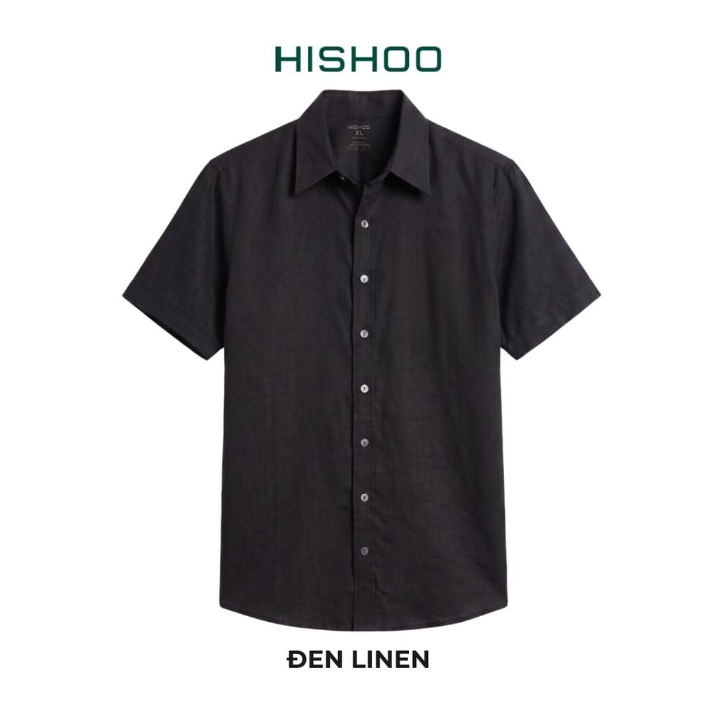 Áo Sơ Mi Nữ Relax Form Rộng, Cổ Thường, Lai Ngang Linen Solene Vải Mềm Mát HISHOO A1G003