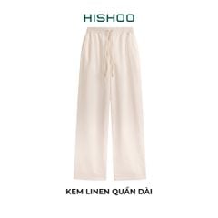 Quần dài Linen Nữ Lưng Thun, Hishoo basic mặc đi chơi, đi làm HISHOO Q3G001