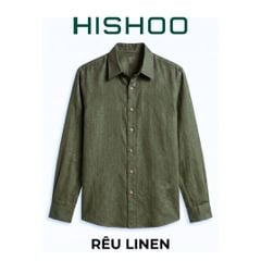 Áo Sơ Mi Nút Gỗ Tay Dài Nữ Relax Form Rộng, Cổ Thường, Lai Ngang Linen Solene Vải Mềm Mát HISHOO A2G003