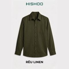 Áo Sơ Mi Tay Dài Nữ Relax Form Rộng, Cổ Thường, Lai Ngang Linen Solene Vải Mềm Mát HISHOO A2G003