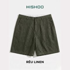 Quần short nam Linen Solene HISHOO Thoáng mát giữ form mặc đi chơi đi làm Q1T001