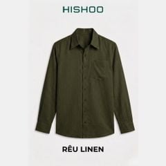 Áo Sơ Mi Nam Tay Dài Relax Form Rộng, Cổ Thường, Lai Ngang Linen Solene Vải Mềm Mát HISHOO A2T003
