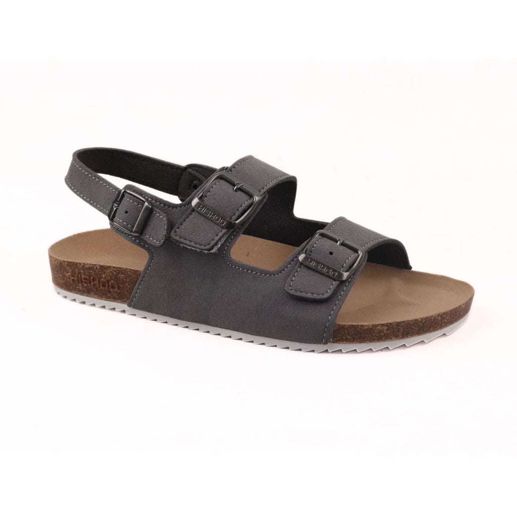 Dép đế trấu Sandal birken 2 khoá da lộn HISHOO R102