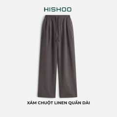 Quần dài Linen Nữ Lưng Thun, Hishoo basic mặc đi chơi, đi làm HISHOO Q3G001