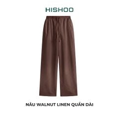 Quần dài Linen Nữ Lưng Thun, Hishoo basic mặc đi chơi, đi làm HISHOO Q3G001