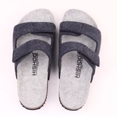 Dép đế trấu birken xé dán vải dạ Premium HISHOO B105