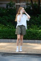 Áo Sơ Mi Nữ Relax Form Rộng Linen Solene Vải Mềm Mát HISHOO AG002