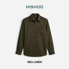 Áo Sơ Mi Nam Tay Dài Relax Form Rộng, Cổ Thường, Lai Ngang Linen Solene Vải Mềm Mát HISHOO A2T003