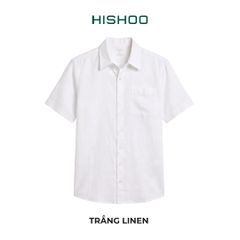Áo Sơ Mi Nam Relax Form Rộng, Cổ Thường, Lai Ngang Linen Solene Vải Mềm Mát HISHOO A1T003
