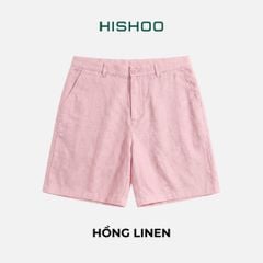 Quần short nữ Linen Solene HISHOO Thoáng mát giữ form mặc đi chơi đi làm Q1G001