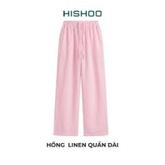 Quần dài Linen Nữ Lưng Thun, Hishoo basic mặc đi chơi, đi làm HISHOO Q3G001