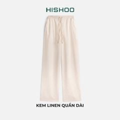 Quần dài Linen Nữ Lưng Thun, Hishoo basic mặc đi chơi, đi làm HISHOO Q3G001