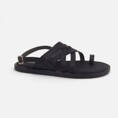 Dép Sandal lê bệt Nam quai ngang xỏ ngón lót da premium Manto 6 HISHOO W010