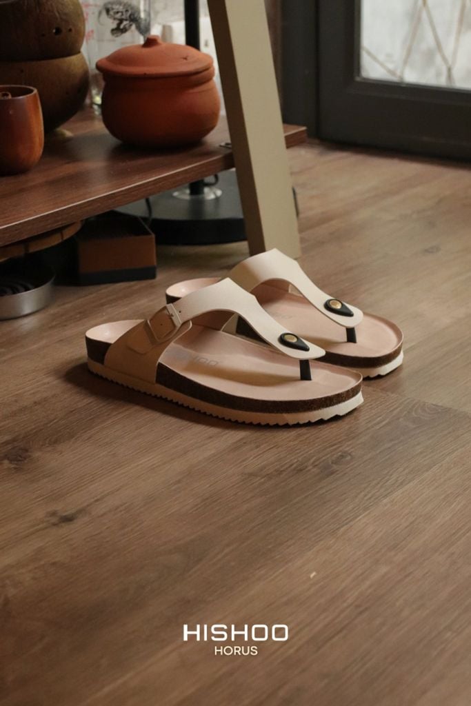 Dép đế trấu birken xỏ ngón premium HISHOO B116