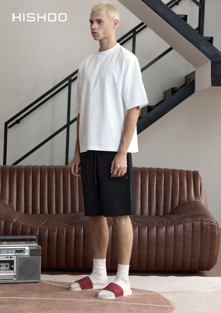 Dép quai ngang da bò Đỏ phấn HISHOO U111