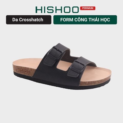 Dép đế trấu birken 2 khoá Crosshatch Premium HISHOO B093