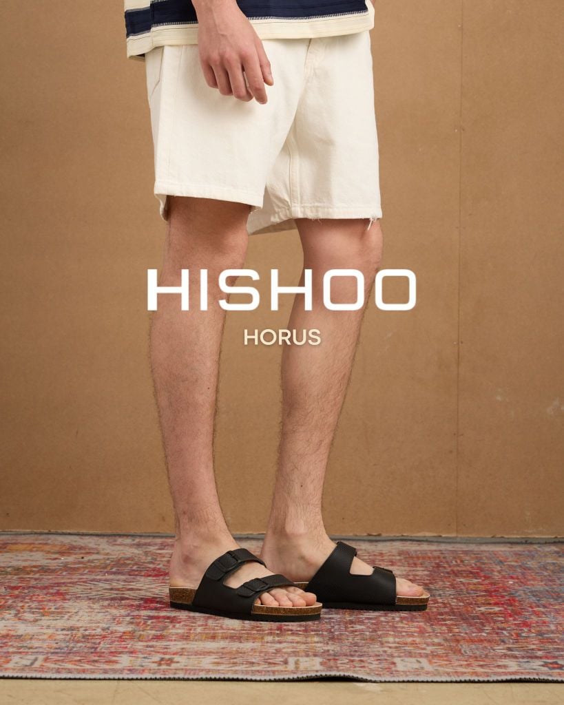 Dép đế trấu birken 2 khoá Crosshatch Premium HISHOO B093