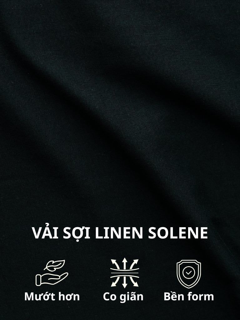 Áo Sơ Mi Nữ Công Sở Linen Solene Cổ Hạ Lưng Form Slim, Chiết Eo Nhẹ, Vải Mềm Mát HISHOO AG001