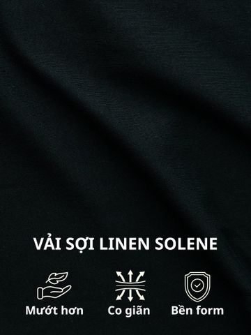 Áo Sơ Mi Nữ Công Sở Linen Solene Cổ Hạ Lưng Form Slim, Chiết Eo Nhẹ, Vải Mềm Mát HISHOO AG001