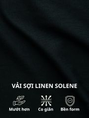 Áo Sơ Mi Nữ Công Sở Linen Solene Cổ Hạ Lưng Form Slim, Chiết Eo Nhẹ, Vải Mềm Mát HISHOO AG001