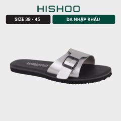 Dép lê bệt Daily Trek sandal (sandal đi bộ đường dài) Nam 1 khóa Bạc lót da premium Felix HISHOO P113