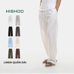 Quần dài nam Linen Solene HISHOO Thoáng mát giữ form mặc đi chơi đi làm Q3T001