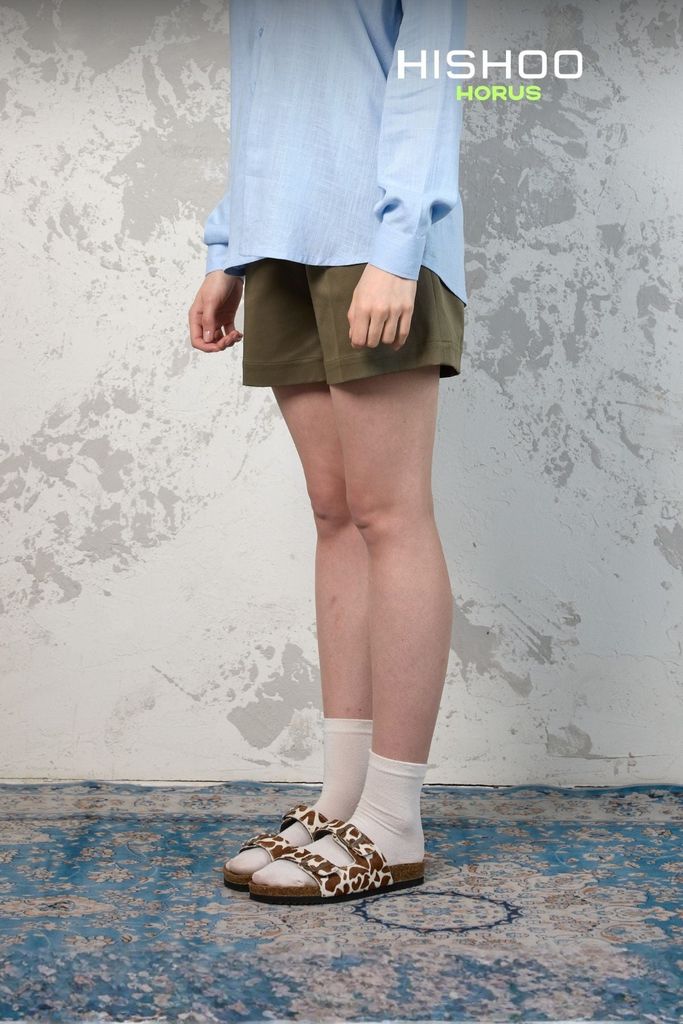 Dép đế trấu 2 khóa quai ngang Bò sữa CowHide HISHOO H093