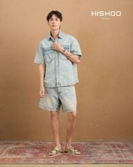 Dép đế trấu birken 2 khoá Xanh Vân Rắn premium HISHOO B093