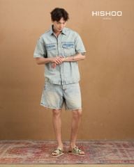 Dép đế trấu birken 2 khoá Xanh Vân Rắn premium HISHOO B093