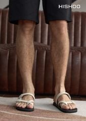 Dép lê bệt Daily Trek sandal (sandal đi bộ đường dài) Nam xỏ ngón lót da premium Felix HISHOO P098