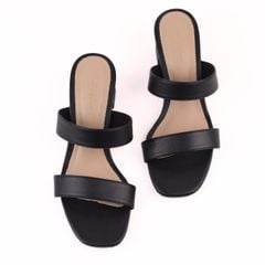 Giày Cao Gót 5cm Nữ Đế Vuông Quai Ngang Hishoo S055