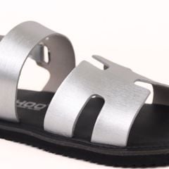 Dép Sandal Daily Trek Sandal (Sandal đi bộ đường dài) Nam chữ H Bạc lót da premium Felix HISHOO P115