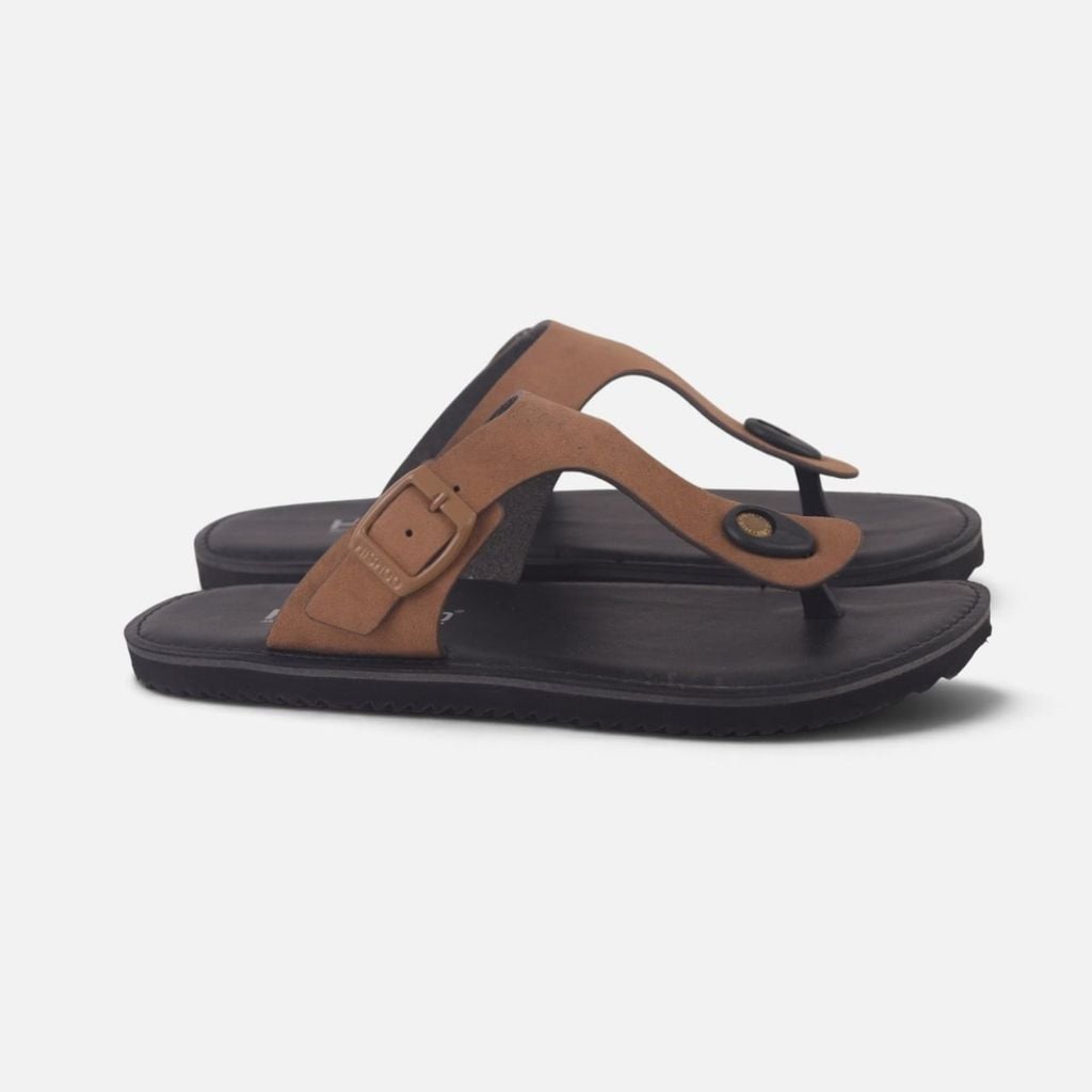 Dép lê bệt Daily Trek sandal (sandal đi bộ đường dài) Nam xỏ ngón da lộn premium Felix HISHOO L116