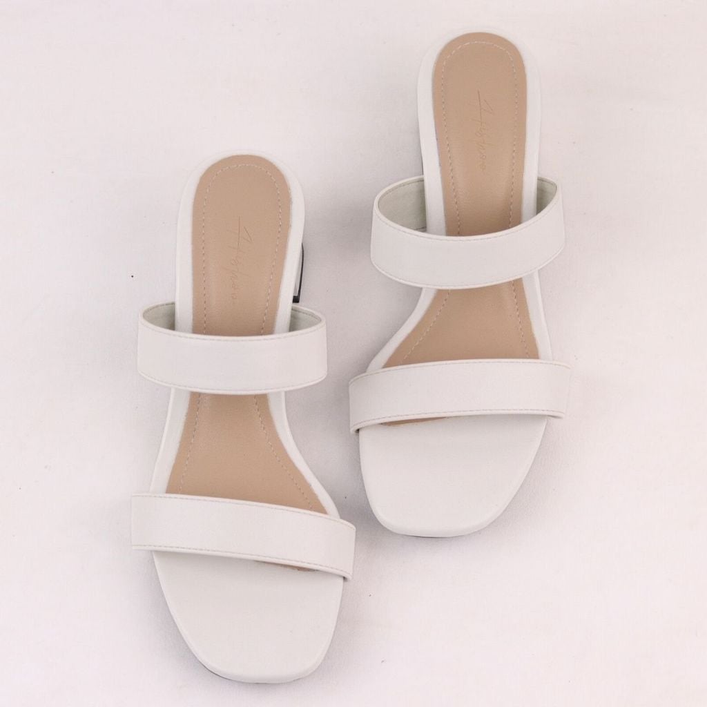 Giày Cao Gót 5cm Nữ Đế Vuông Quai Ngang Hishoo S055