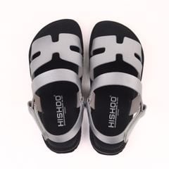 Dép Sandal Daily Trek Sandal (Sandal đi bộ đường dài) Nam chữ H Bạc lót da premium Felix HISHOO P115